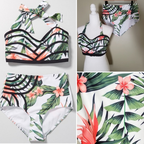 Modcloth Other - HP! 🎉The Geena Halter High Waisted Bikini Set 1X
